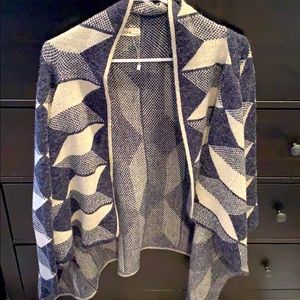 navy blue and white cardigan. worn 3x.
